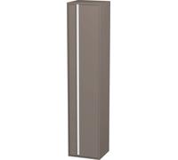 Tall Bathroom Cabinet Duravit Ketho 1 right-hand door, silver handle, 4 shelves 1800mm Basalt Matt KT1255R4343