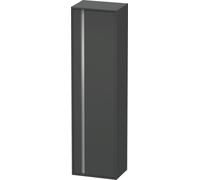 Tall Bathroom Cabinet Duravit Ketho 1 right-hand door, silver handle, 4 shelves 1800mm Graphite Matt KT1265R4949