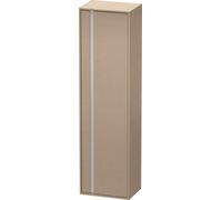 Tall Bathroom Cabinet Duravit Ketho 1 right-hand door, silver handle, 4 shelves 1800mm Linen Matt KT1265R7575
