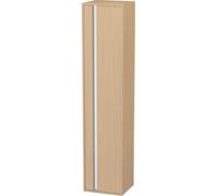 Tall Bathroom Cabinet Duravit Ketho 1 right-hand door, silver handle, 4 shelves 1800mm Natural Oak Matt KT1255R3030