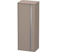 Tall Bathroom Cabinet Duravit Ketho half-column, left door, silver handle, 3 shelves 1320mm Basalt Matt KT1267L4343