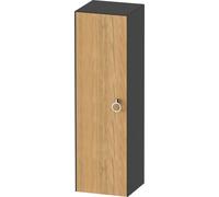Tall Bathroom Cabinet Duravit White Tulip left door, handle 1320x400mm Natural Oak Matt/Graphite Hogh Gloss WT1333LH5H1