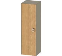 Tall Bathroom Cabinet Duravit White Tulip left door, handle 1320x400mm Natural Oak Matt/Stone grey High Gloss WT1333LH5H2