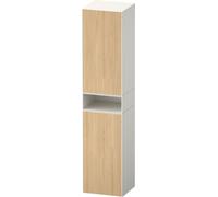 Tall Bathroom Cabinet Duravit Zencha left, 2 doors 400x1760x360mm Natural Oak Matt/White Super Matt ZE1353L30840000