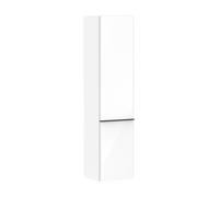 Tall Bathroom Cabinet Hansgrohe Xelu Q Right Hinge 400x370x1650mm Glossy White/Black Mat