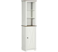 Tall Bathroom Cabinet Storage Cupboard with Door, Adjustable Shelves