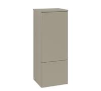 Tall Bathroom Cabinet Villeroy and Boch Antao right-hand hinges 1 door 1 drawer 414x1039x356mm Stone Grey Matt Lacquer