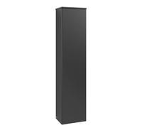 Tall Bathroom Cabinet Villeroy and Boch Antao right-hand hinges 414x1719x287mm Black Matt Laquered