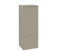Tall Bathroom Cabinet Villeroy and Boch Antao wih Structure left-hand hinges 1 door 1 drawer 414x1039x356mm Stone Grey Matt Lacquer
