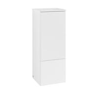 Tall Bathroom Cabinet Villeroy and Boch Antao wih Structure right-hand hinges 1 door 1 drawer 414x1039x356mm White Matt Laquered