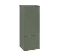 Tall Bathroom Cabinet Villeroy and Boch Antao wih Structure right-hand hinges 1 door 1 drawer 414x1039x356mm Leaf Green Matt Lacquer