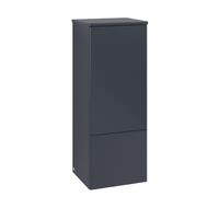 Tall Bathroom Cabinet Villeroy and Boch Antao wih Structure right-hand hinges 1 door 1 drawer 414x1039x356mm Midnight Blue Matt Lacquer