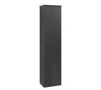 Tall Bathroom Cabinet Villeroy and Boch Antao wih Structure right-hand hinges 414x1719x287mm Black Matt Laquered