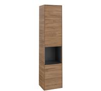 Tall Bathroom Cabinet Villeroy and Boch Subway 3.0 400x1710x362mm Kansas Oak right, 2 doors with niche