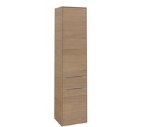 Tall Bathroom Cabinet Villeroy and Boch Subway 3.0 400x1710x362mm Nordic Oak right, 2 doors, 1 drawer