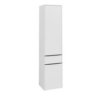 Tall Bathroom Cabinet Villeroy and Boch Subway 3.0 400x1710x362mm Pure White left, 2 doors, 1 drawer