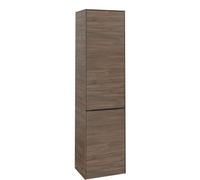 Tall Bathroom Cabinet Villeroy and Boch Subway 3.0 450x1710x362mm Arizona Oak left, 1 door, laundry basket