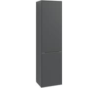 Tall Bathroom Cabinet Villeroy and Boch Subway 3.0 450x1710x362mm Graphite left, 1 door, laundry basket