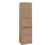 Tall Bathroom Cabinet Villeroy and Boch Subway 3.0 450x1710x362mm Nordic Oak right, 1 door, laundry basket