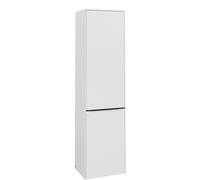 Tall Bathroom Cabinet Villeroy and Boch Subway 3.0 450x1710x362mm Pure White right, 1 door, laundry basket