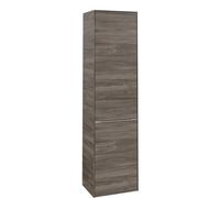 Tall Bathroom Cabinet Villeroy and Boch Subway 3.0 450x1710x362mm Stone Oak left, 1 door, laundry basket