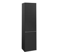 Tall Bathroom Cabinet Villeroy and Boch Subway 3.0 450x1710x362mm Volcano Black left, 1 door, laundry basket