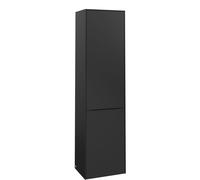 Tall Bathroom Cabinet Villeroy and Boch Subway 3.0 450x1710x362mm Volcano Black right, 1 door, laundry basket
