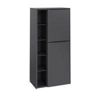 Tall Bathroom Cabinet Villeroy and Boch Subway 3.0 574x1200x362mm Graphite right, 2 doors with side recess