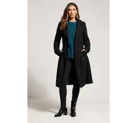 Tall Belted Wrap Midi Coat Long Tall Sally Black 22-24