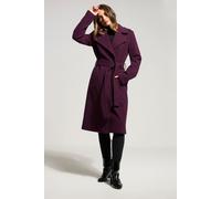 Tall Belted Wrap Midi Coat Long Tall Sally Burgundy 16