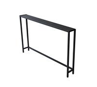 Tall Black Narrow Long Sofa Table - Perfect Rectangle Side Table for Small Spaces, Ideal Bedside or Behind Couch Console Table