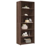 Tall Bookshelf Bathroom Cabinet Sturdy Sideboard with Open Shelves for Living Room Kitchen & Office - Easy Assembly & Maintenance Modern Storage Solution