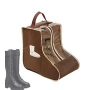 Tall Boot Storage Bags - 2 Pack Dustproof Boot Carry Bag with Handle | Breathable Shoe for Cowboy Boots, Riding Boots, Wellington Boots, Travel and Wardrobe Protection, beige, see
