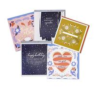 Tall Boy Set of 5 Award Winning Birthday Cards for Her and Him with Specially Designed Envelopes | Happy Birthday Card with Embossed or Foil Finish | Assorted Greeting Cards Multipack | Made in UK, mixed, 5035268426410