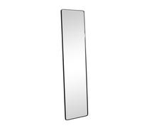 Tall Brushed Black Thin Framed Wall Mirror / Leaner Mirror 42cm X 156cm Melody Maison Black One Size