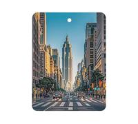 Tall Buildings in The City Car Air Freshener Hanging, Long Lasting Scented Car Aromatherapy Tablets, Square Fragrance Scented Cards for Vehicles, Bedroom, Wardrobe Black-style