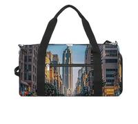 Tall Buildings in The City Gym Bag for Men Women, Waterproof Gym Tote Bags, Large Duffel Bag for Travel Workout