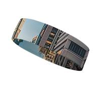Tall Buildings in The City Headbands for Women & Men Sports Headband, Fits All Head Sizes, Ultra Absorbent & Non-Slip Sweatband for Running, Yoga, Gym