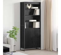 vidaXL Tall Cabinets Black Oak 79 x 36 x 200 cm Engineered Wood