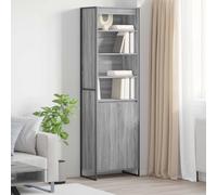 Tall Cabinets 2pc Grey Sonoma 60x36x200cm Engineered Wood Industrial StorageRack