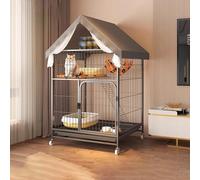 Tall Cat Cages Indoor Large with Litter Box with Top Storage Space, with Wheels, Tray, Hammock, Indoor Cat Enclosures for Cats, Ferret, Chinchilla, Rabbit, Small Animals