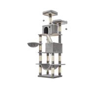 Tall Cat Tree Activity Centre with 13 Scratching Posts, Light Grey / XXL(60 x 50 x 206 cm)