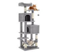 Tall Cat Tree Condo, Light Grey / 49L x 40W x 155H cm