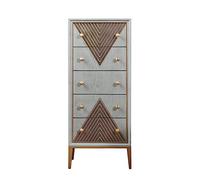 Tall Chest of Drawers Dresser 5-Drawer Vintage Storage Unit with Metal Feet Light Luxury Solid Wood Furniture for Entryway and Hallway nization