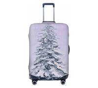 Tall Christmas Tree in The Snow Elastic Travel Luggage Covers Dustproof Scratch-Resistant Suitcase Protector Fit 22-24 Inch
