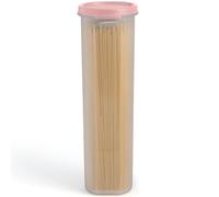 Tall Clear Spaghetti Pasta Container Storage With Lid.Multi-Purpose Kitchen Pantry Organization And Food Storage For Noodles Beans Straws - Airtight Leakproof Spaghetti Keeper BPA Free 37 oz.