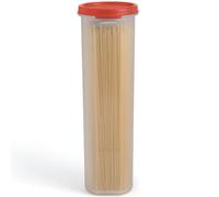 Tall Clear Spaghetti Pasta Container Storage With Lid.Multi-Purpose Kitchen Pantry Organization And Food Storage For Noodles Beans Straws - Airtight Leakproof Spaghetti Keeper BPA Free 37 oz.