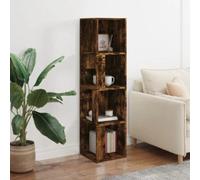 (Smoked oak, 33 x 33 x 132 cm (W x D x H)) vidaXL Corner Cabinet Rack Standing Shelf Storage Cabinet Engineered Wood