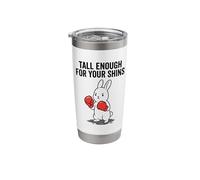 Tall Enough for Your Shins Cute Funny Bunny Rabbit Stainless Steel Insulated Tumbler