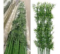 Tall Faux Bamboo Tree for Indoor Outdoor Use, 3ft 4ft 5ft 6ft 7ft 8ft, UV-Resistant Privacy Fence Decoration for Garden, Balcony (10 Pack 2m/6.5ft Tall)